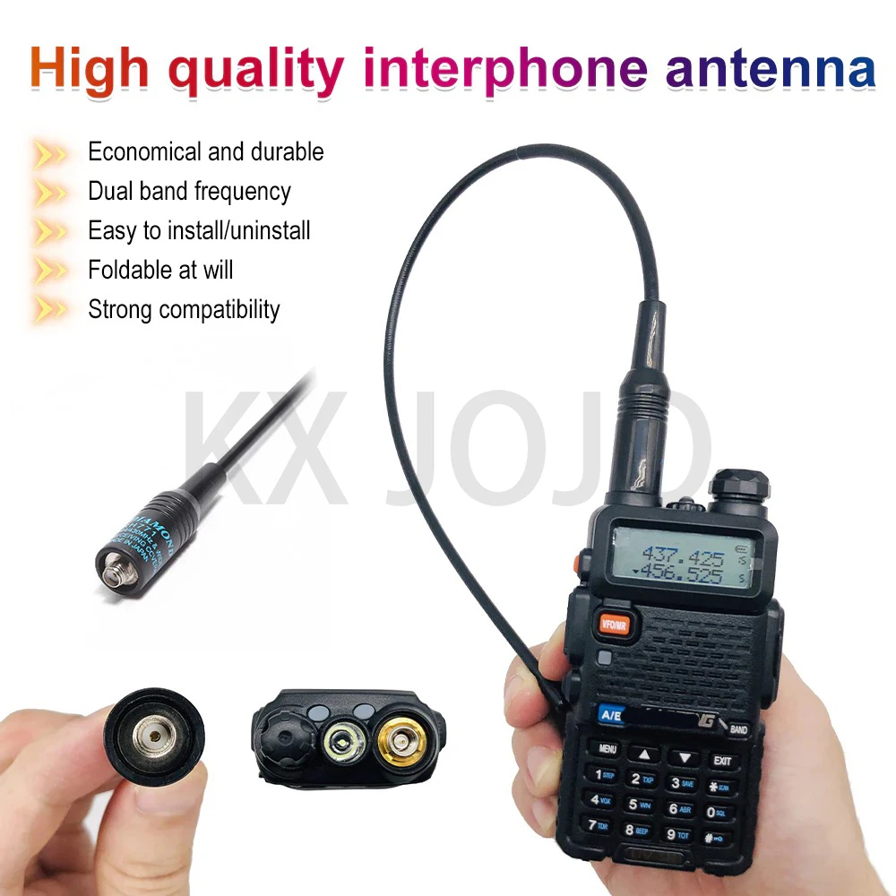 

Soft Antenna NA-771 Walkie Talkie Dual Band SMA Female Two Way Radio Gain Antenna For BaoFeng UV-5R UV-9R UV-82 BF-888S 1pc