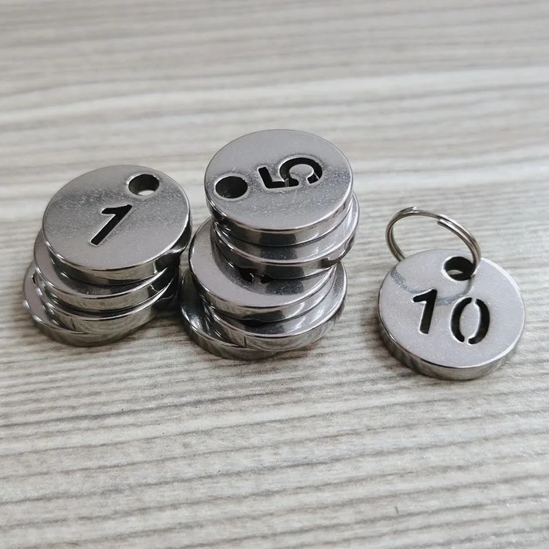 

Stainless Steel Number Plate Digital Label Mark Sign Classification Metal Number Marker 1-20 Number Card For Key Item Mark Tags