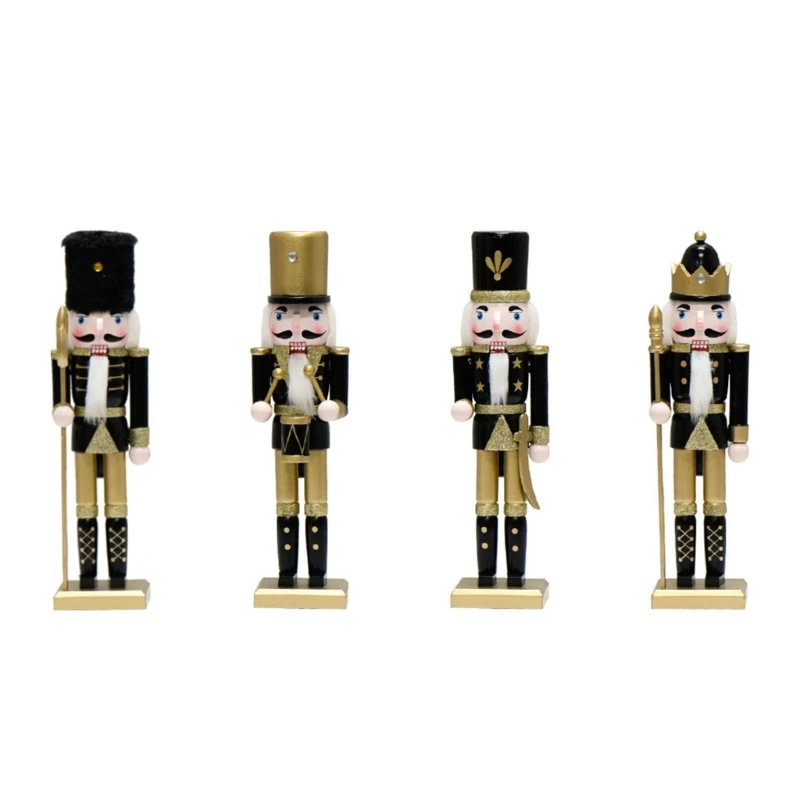 

Wooden Nutcrackers Soldier Christmas Tree Decorations Nutcrackers Puppet Wooden Pendants For New Year Home Ornaments