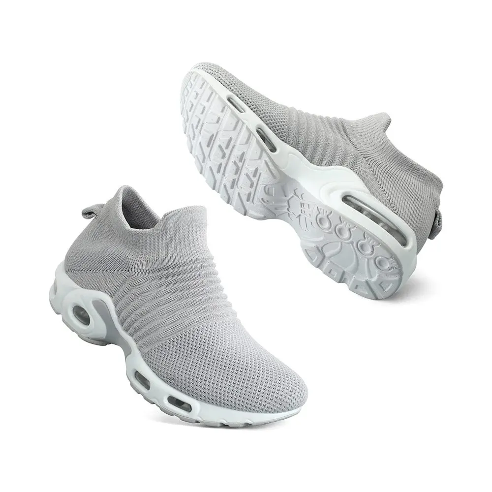 

Women`s Grey Mesh Air Cushion Slip on Sock Sneaker Size 6-10