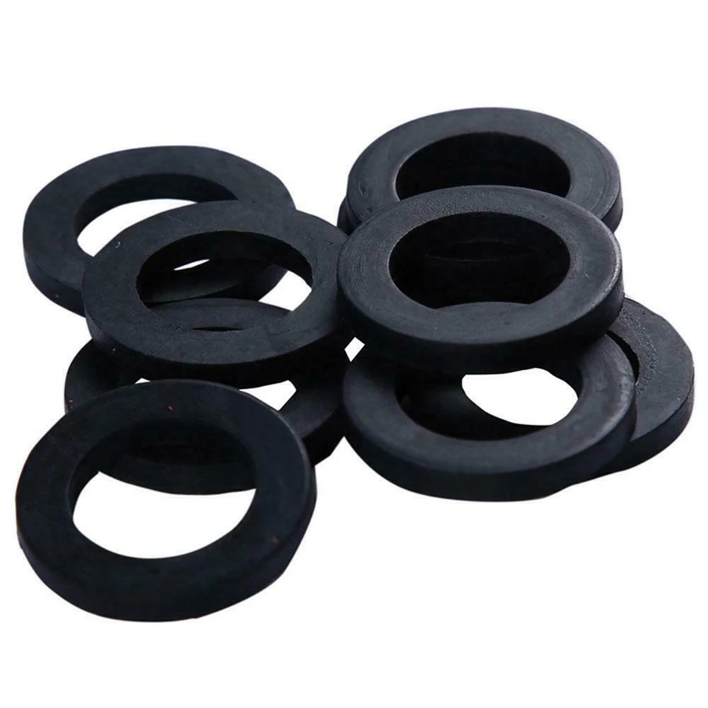 

10Pcs Rubber Ring Flat Gasket Sealing Ring Flexible Pipe Bath Bathroom Shower Hose Washers Rubber Seals 19x10x2.5mm