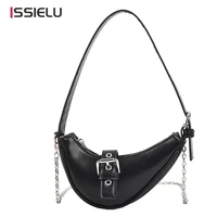 new women shoulder bags trend mini armpit bag pu leather crossbody bags designer chic top handle handbag fashion chain handbags