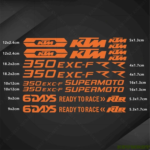 Для мотоцикла KTM 350 EXC-F наклейка с логотипом водостойкая