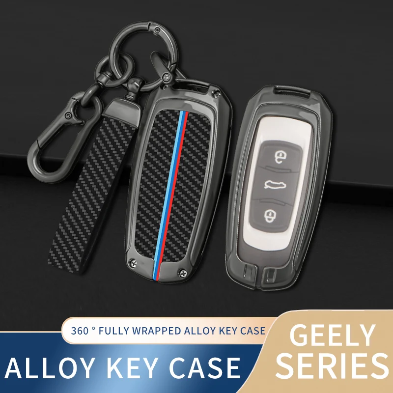 

ABS Carbon Car Key Cover Case Suitable for Geely Atlas Boyue NL3 EX7 Emgrand X7 EmgrarandX7 SUV GT GC9 Car Accessaries Keychain