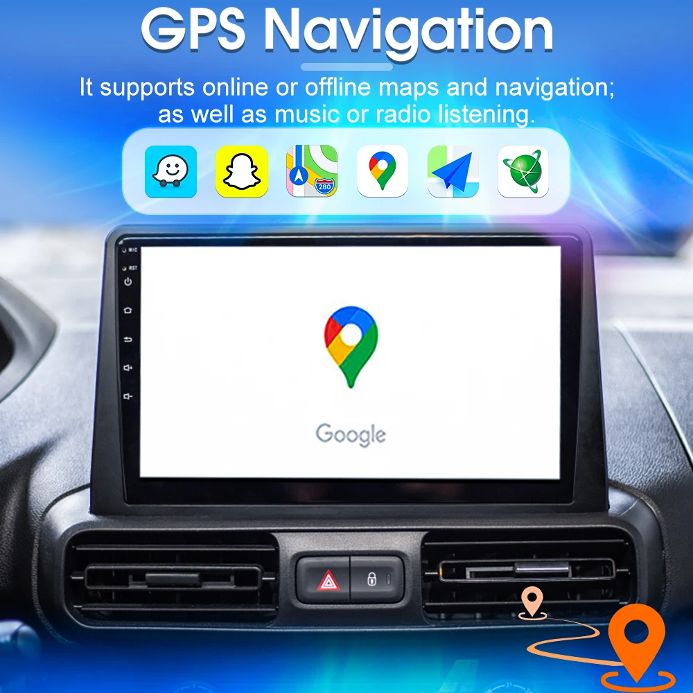 Фото Автомагнитола Android 16 с CarPlay для Citroen Berlingo 2019, Peugeot Partner Rifter 2020, Opel Combo, мультимедиа, видео, Wi-Fi №4