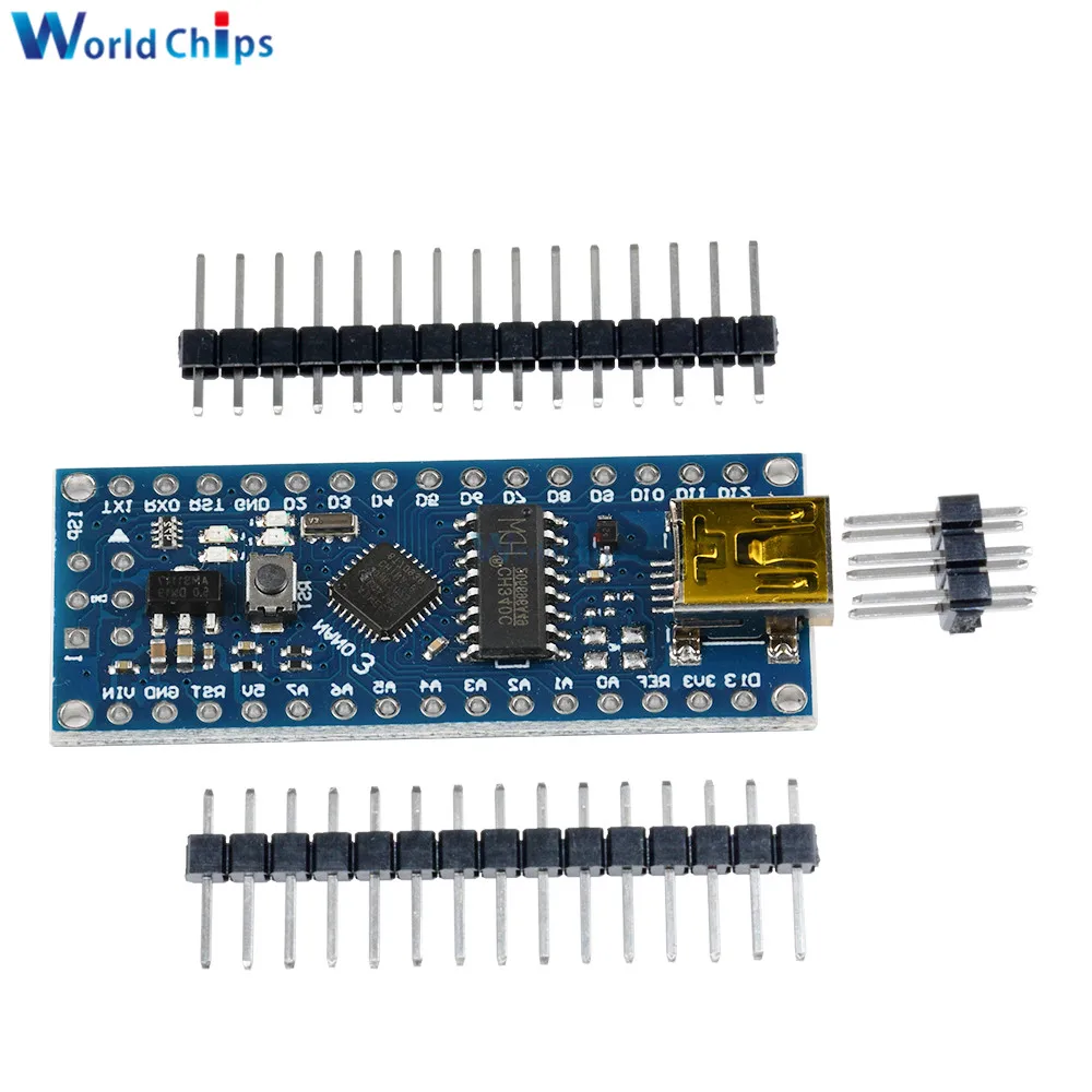 Плата ATmega168 CH340 CH340G Nano V3.0 3 0 Mini USB UART 16 МГц В 5 микроконтроллер модуль