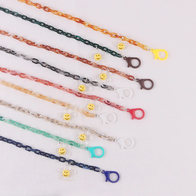 

Cute Acrylic Sunglasses Chain Flower Pendant Women Glasses Chain Strap Children Eyewear Cord Mask Hanging Necklace Lanyard