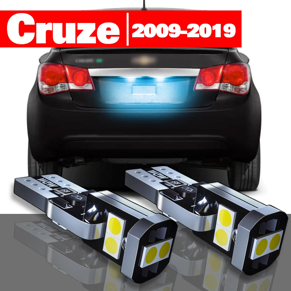 

For Chevrolet Cruze 2009-2019 Accessories 2pcs LED License Plate Light 2010 2011 2012 2013 2014 2015 2016 2017 2018