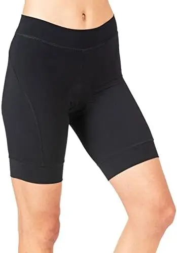

Breakaway Cycling Shorts for Women, 8.5 Inch Inseam, Elastic-Free Breathable Moisture Wicking Padded Bike Shorts