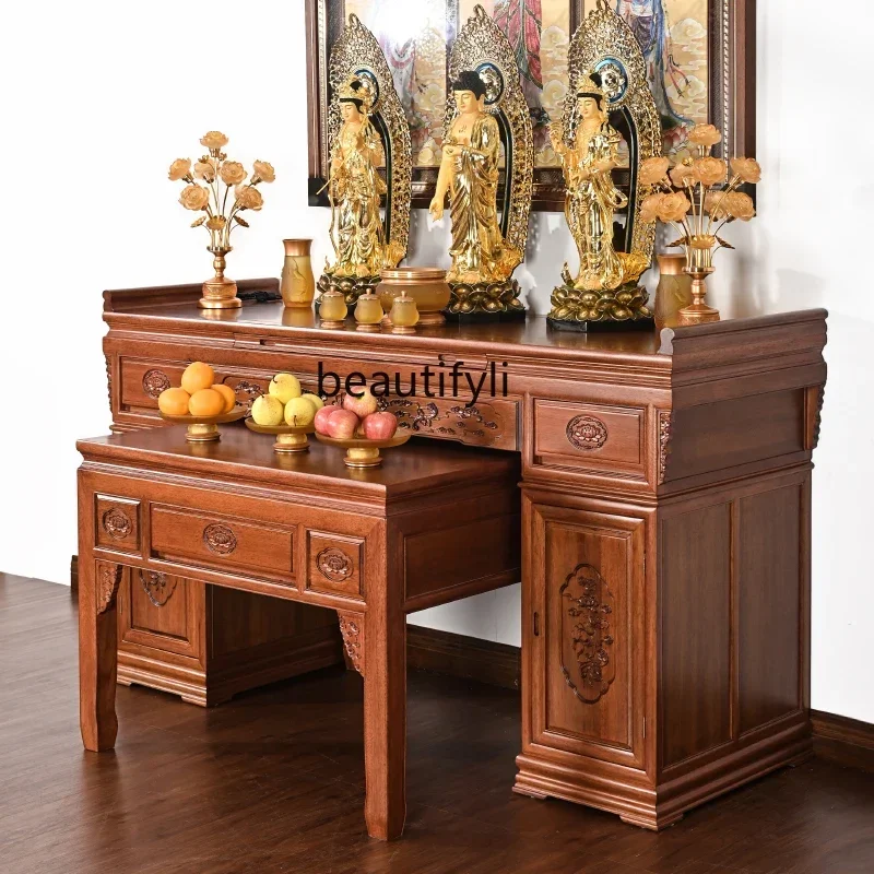 Красный сандал массив дерева алтарь курильница стол домашний новый китайский