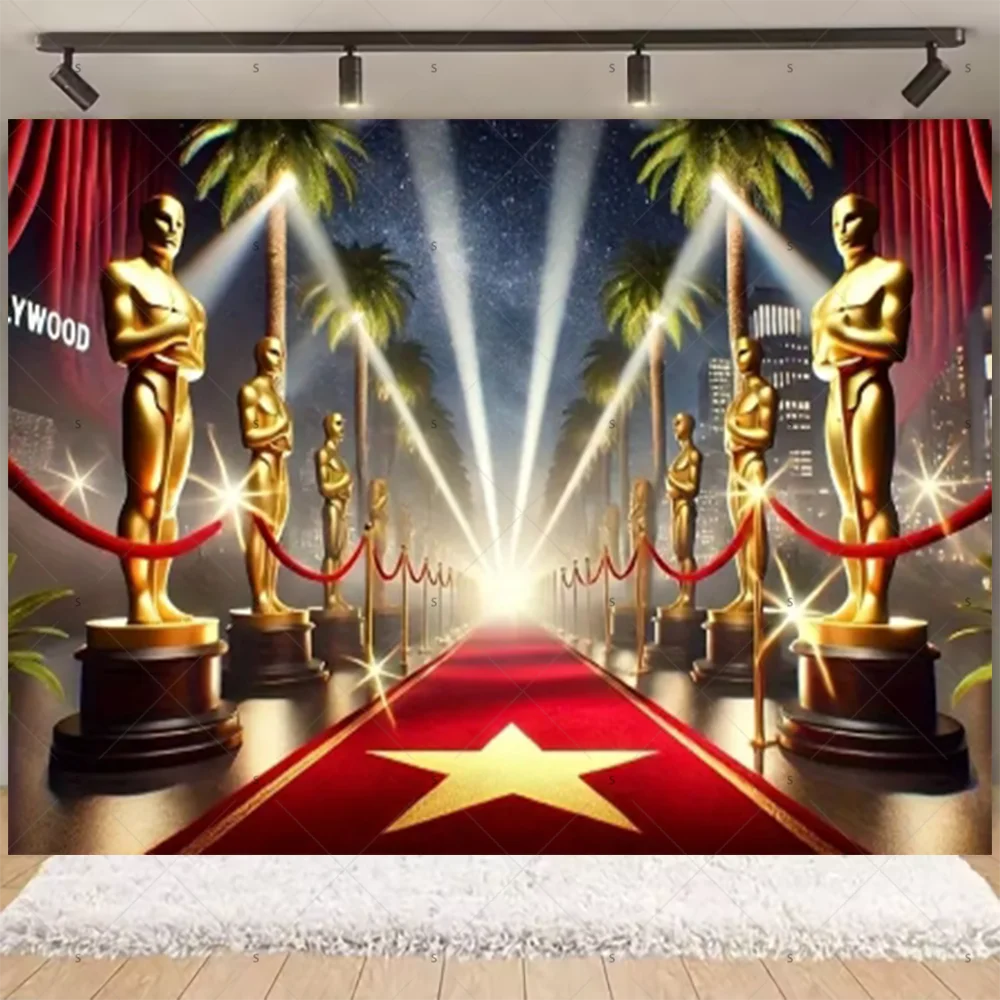 

Виниловый фон для фотосессии "Кинофестиваль", красный