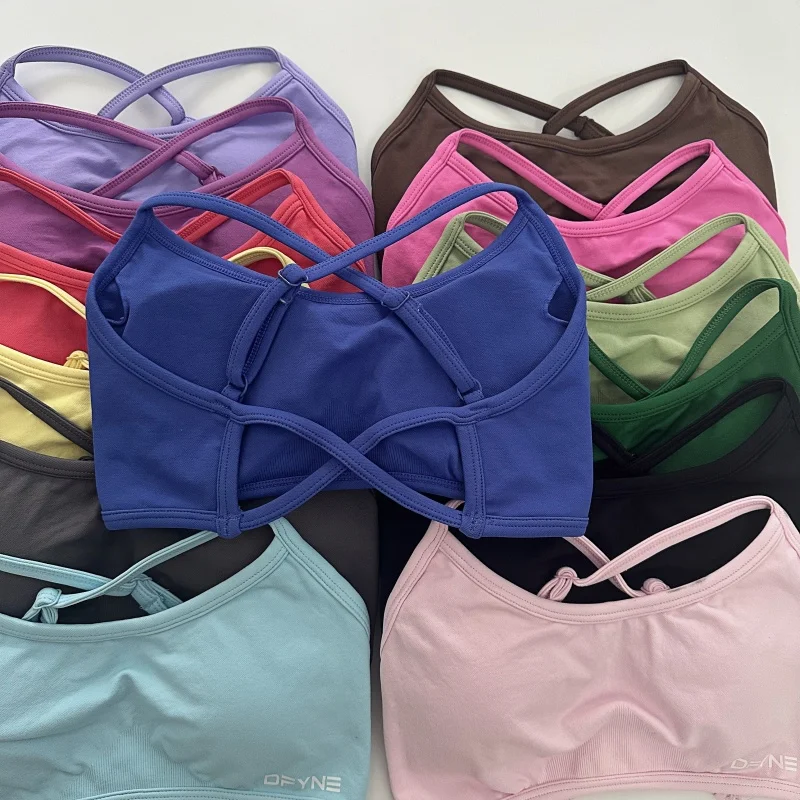 Dfyne динамический спортивный бюстгальтер с открытой спиной женский бесшовный для