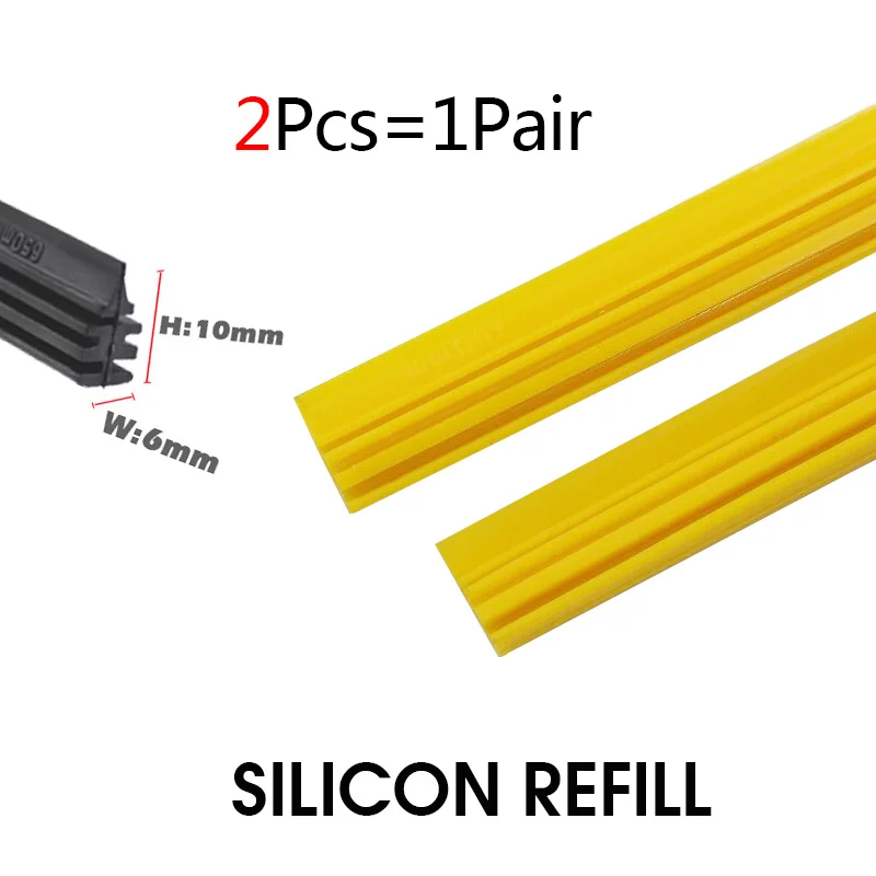 2 шт 6 мм лобового стекла силиконовые резинки для дворники для автомобиля for Frameless Wipers 26