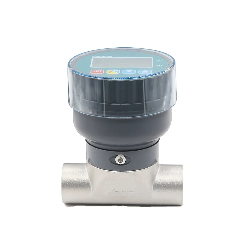 

DN15 Smart Digital Display Flowmeter RS485 LCD Electronic Flowmeter 1/2" Stainless Steel Female Thread Flow Sensor