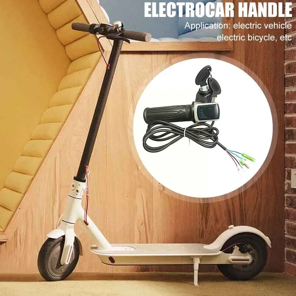 

36v 48v 60v Electric Bike Speed Adjustment Grip Display Handle Lcd With Handle Divides Lock X4z5