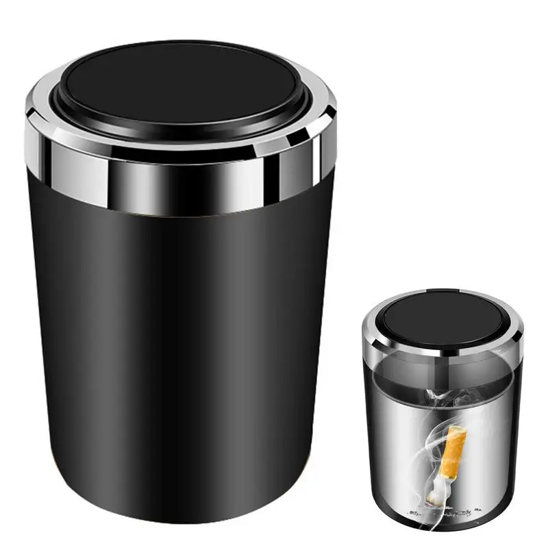 

Universal Car Ashtray With Lid Multi-function Car Ashtray With LED Light Smokeless Auto Ashtray Car Supplies Smell Proof New