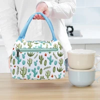 new fresh cooler bags waterproof canvas portable zipper thermal oxford lunch bags for women convenient lunch box tote food bags