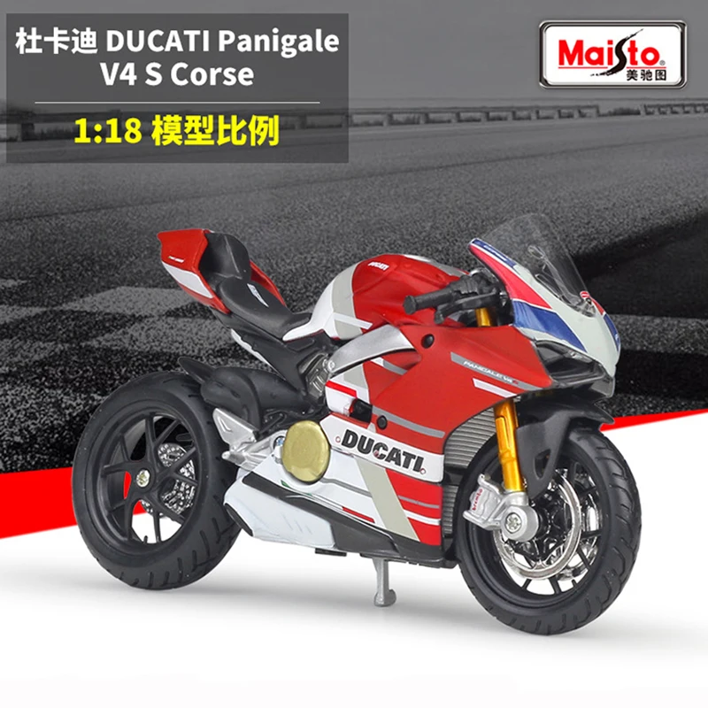 

Коллекционные автомобили Maisto 1:18 Ducati Panigale V4 S Racing Static Die Cast, хобби модель мотоцикла, игрушки, бесплатная доставка