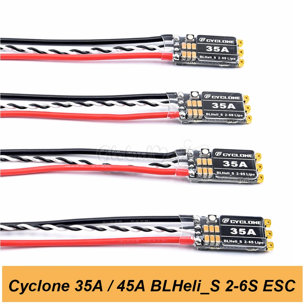 Cyclone 35A 45A blheli _ S ESC Поддержка питания 2-6S DShot 150/300/600 Oneshot 125 для радиоуправляемого FPV