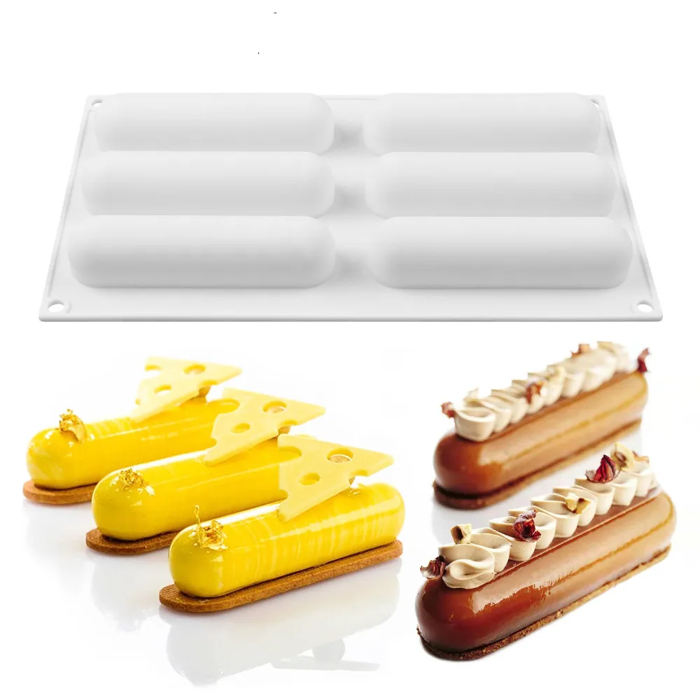 

Силиконовые 3D формы в виде длинной полоски для мусса, торта, силиконовые формы для выпечки, французский десерт, силиконовые гелевые формы, и...