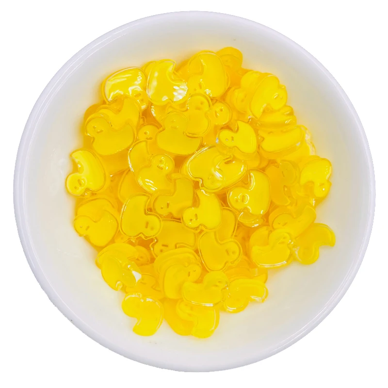 50 шт. новинка милый мультяшный Утенок из смолы для скрапбукинга Стразы 3D