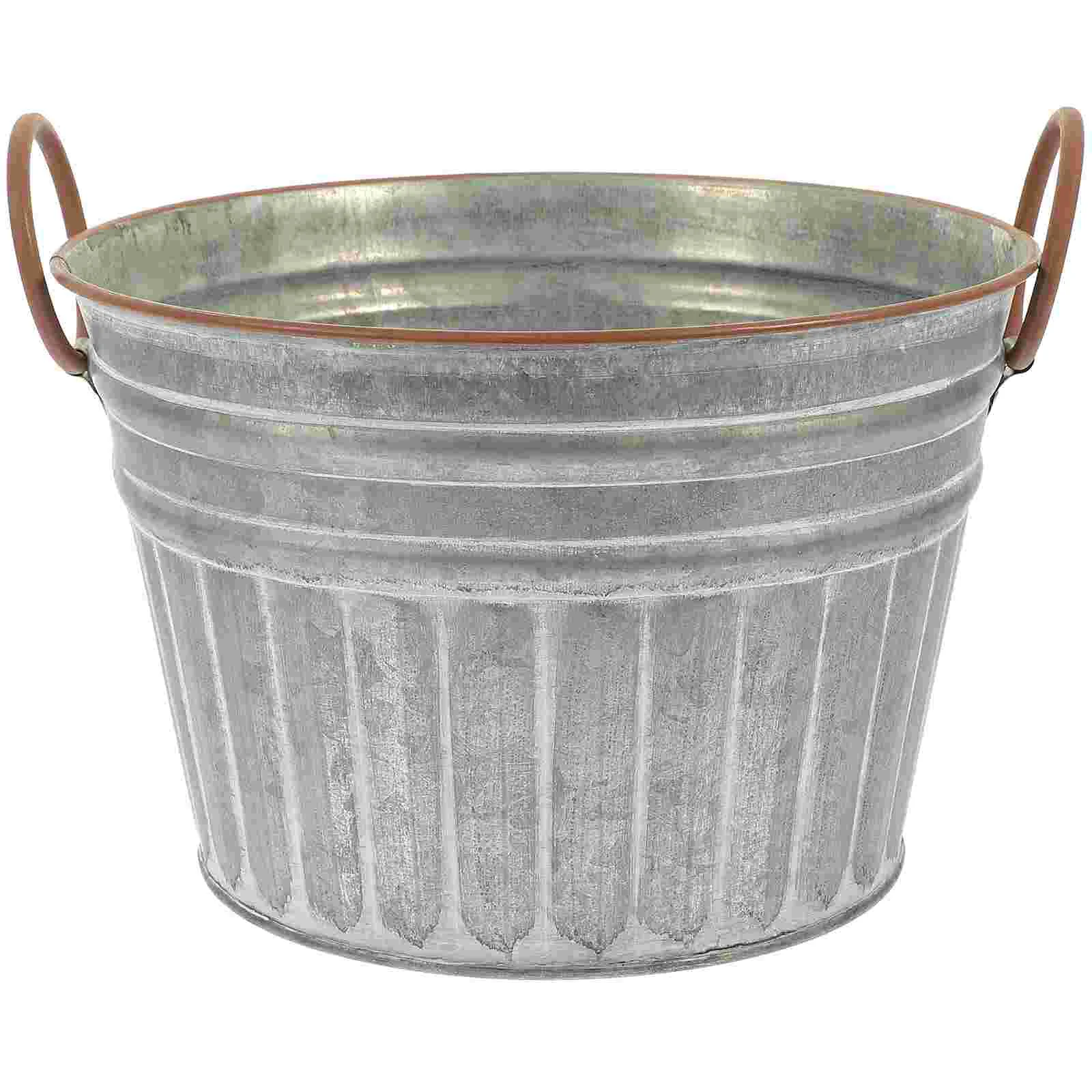 

Premium Practical Creative Planter Small Iron Planter Bucket Garden Planter for Flower Plants Home