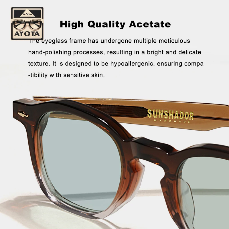 Новые ретро ацетатные солнцезащитные очки мужские дизайнерские брендовые