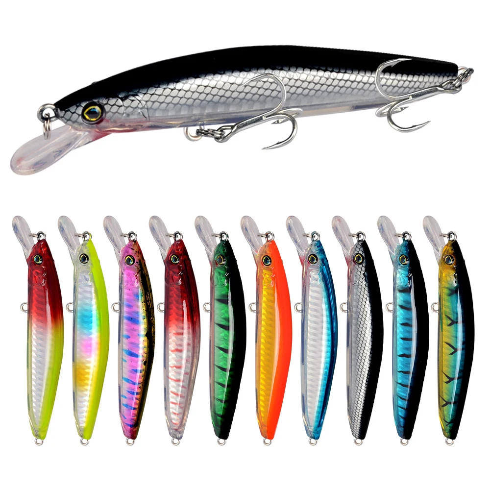

1PCS Laser Wobbler Fishing Lures Minnow Hard Artificial Bait 11cm 13g Crankbait Carp Striped Bass Pesca for Fishing Tackle Lure