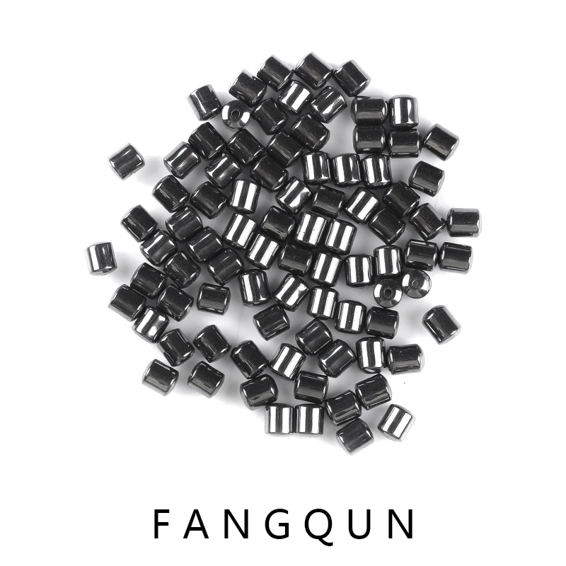 

Black Hematite Beads Nature stone beads Column Gunmetal 5*4mm 87Pcs For DIY Jewelry Making Accessories DIY Bracelet 7.5*8.5*3mm