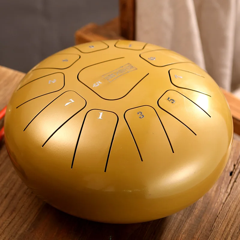 Стальной барабан для языка hlulu Glucophone 10 дюймов 11 заметок Музыкальный с тоном