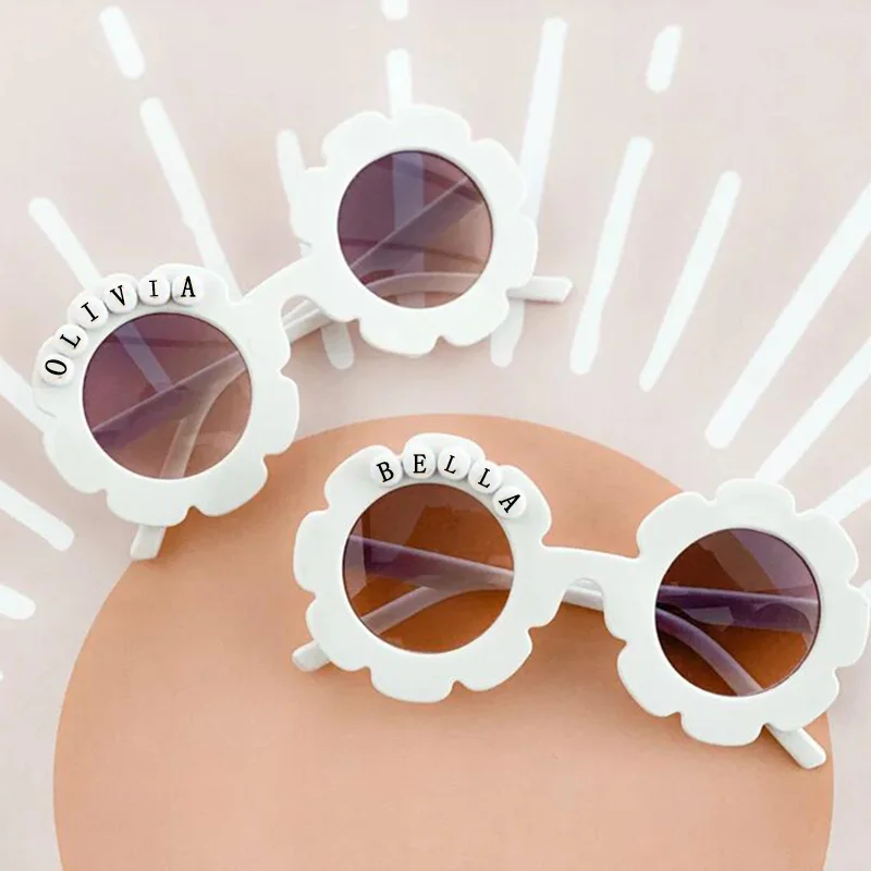 

Personalized Kid name Sunglasses Flower Girl Proposal Gift Christmas present summer beach pool birthday vacation decoration