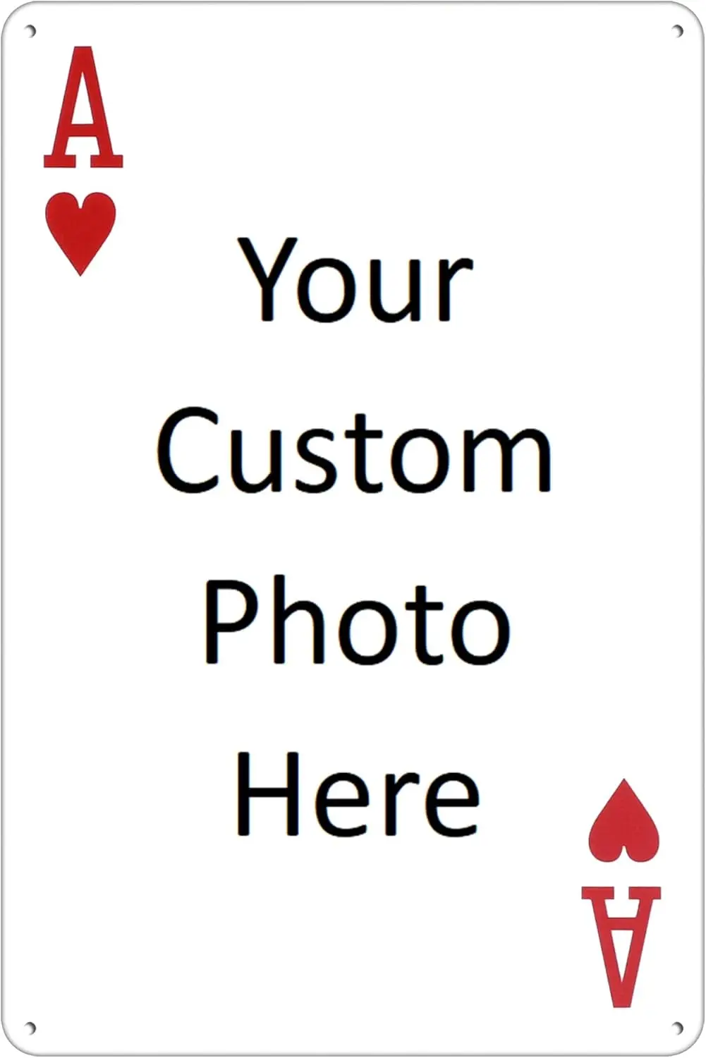 Ctom Poker sgn Персонализированное фото lumnum Sgn Metl Wll Decor - ce Of Herts