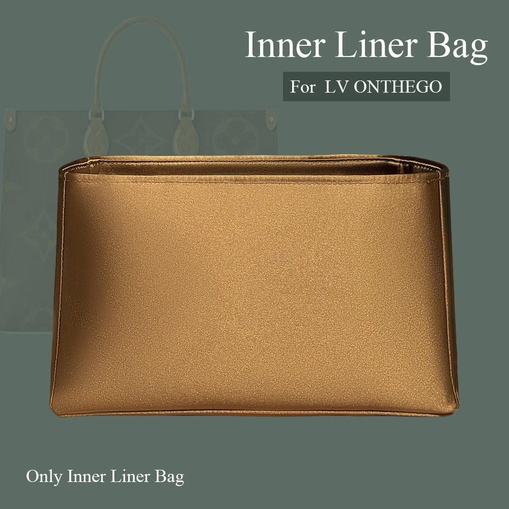 Шелковый Атласный Органайзер для сумок подходит LV ONTHEGO сумка-тоут с внутренней