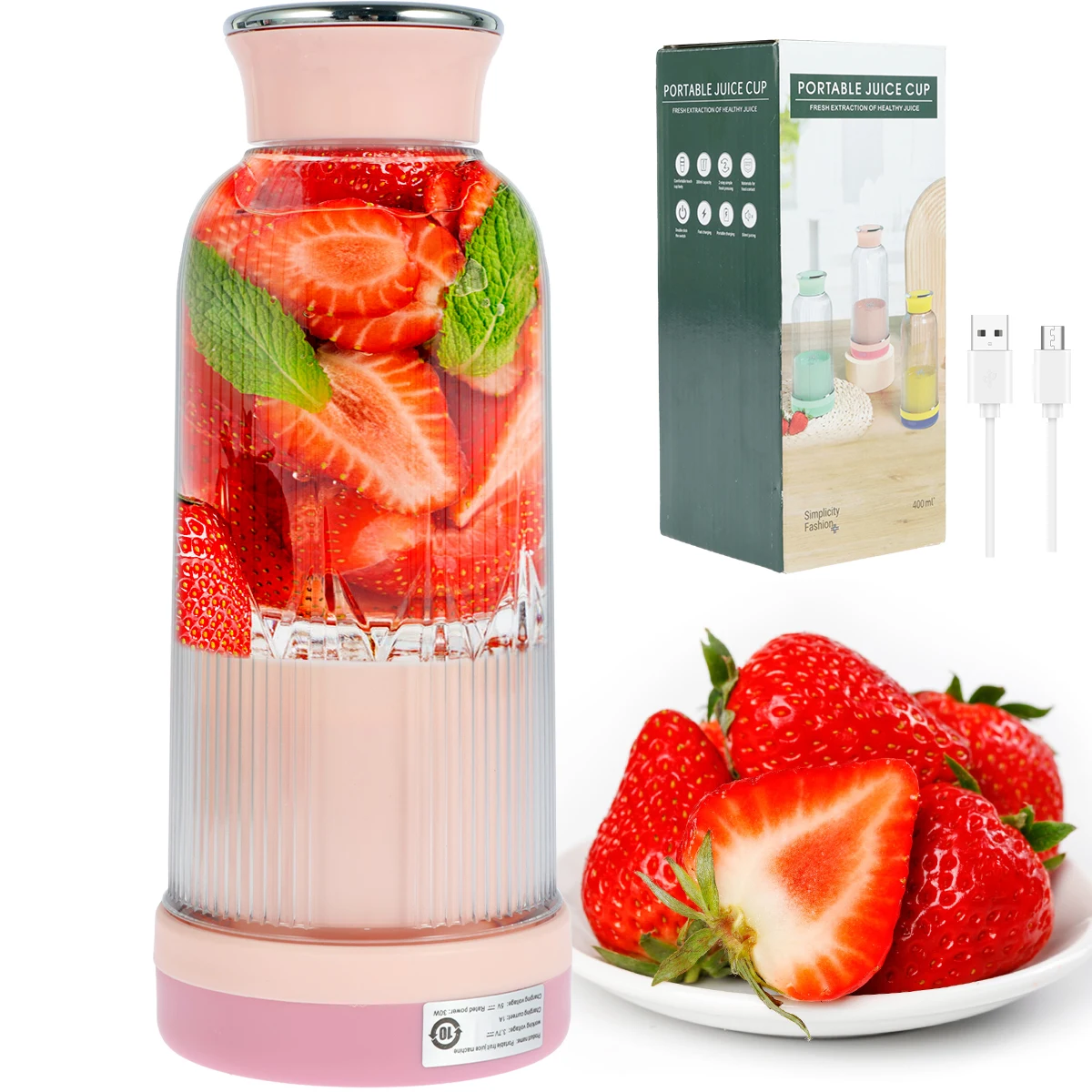300ml Electric Juicer Blender G03 USB Rechargeable Portable 