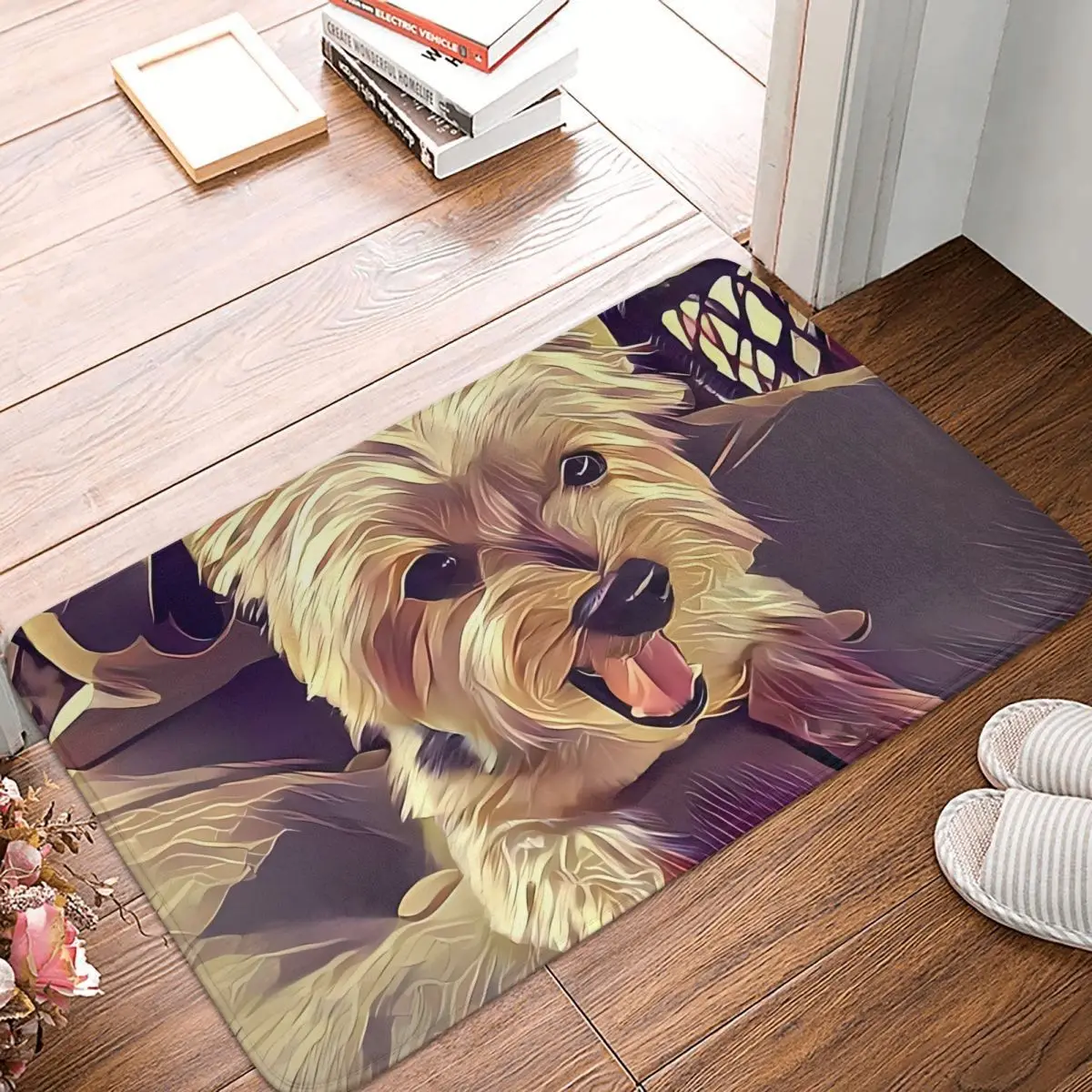 

Yorkshire Terrier Anti-Slip Doormat Kitchen Mat Roar Hallway Carpet Entrance Door Rug Indoor Decorative