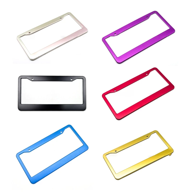 

Custom License Plate Frame Quality Alloy Simple Cover Car SUV for Decoration Water-resistant Quick Installation