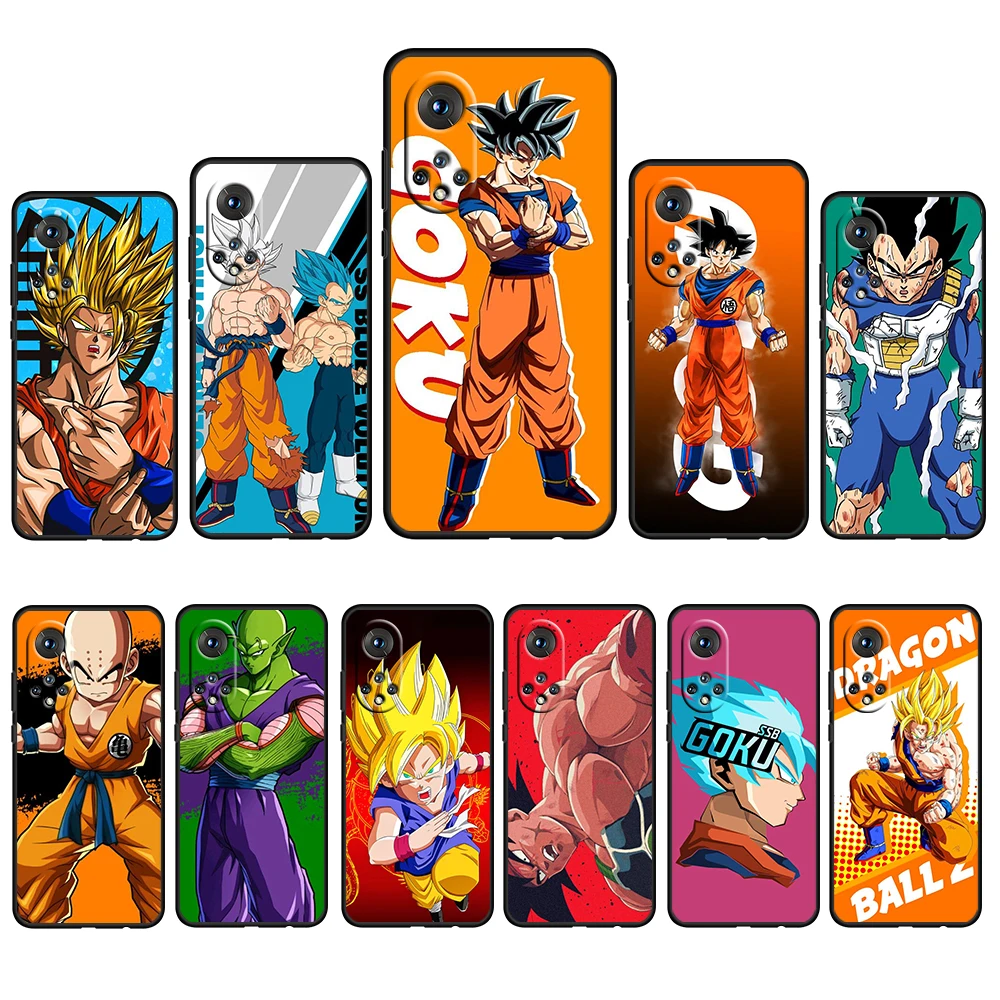 

Anime Dragon Ball Z For Honor 60 50 20 SE Pro X30 10X 10i 10 9X 9A 8X 8A Lite Silicone Soft TPU Black Phone Case Capa Cover
