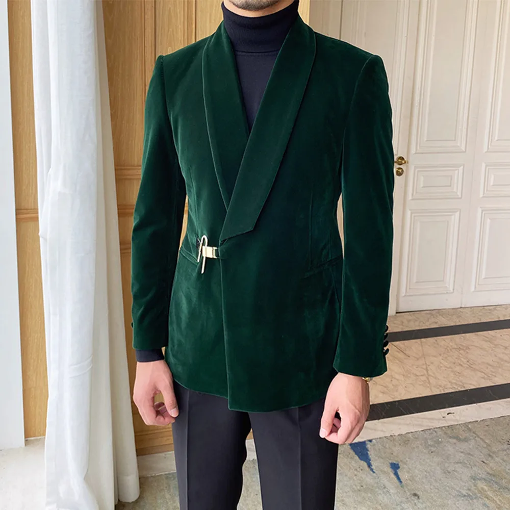 

Новинка 2022, последний дизайн, двубортный мужской свадебный костюм, облегающий смокинг, индивидуальный блейзер для жениха и выпускного вече...