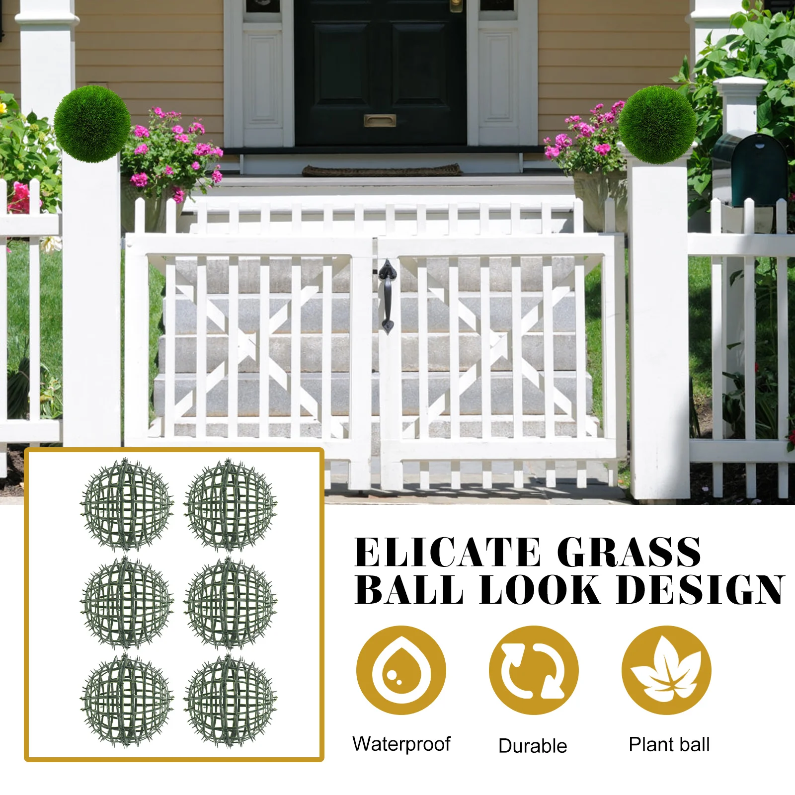 6 шт. держатель для композиции из искусственных цветов полка шаров с травой