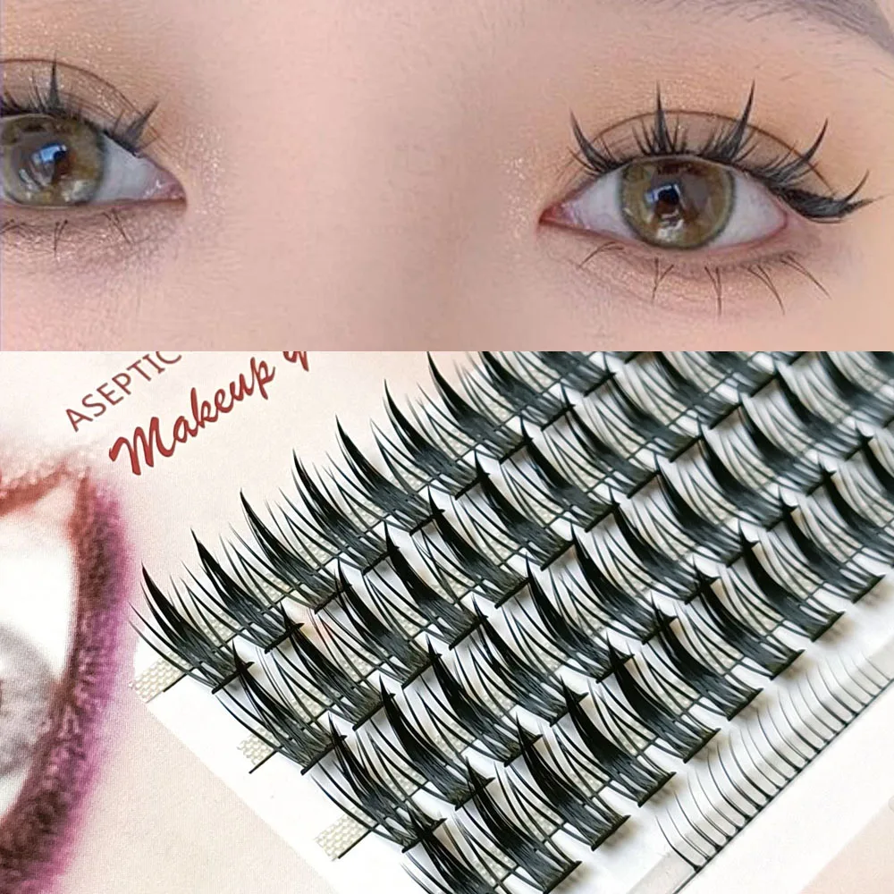 

Wide Band Fluffy Single Cluster False Lashes Premade Volume Fans Individual Eyelash Segmented Lashes Natural Look Thick Lashes