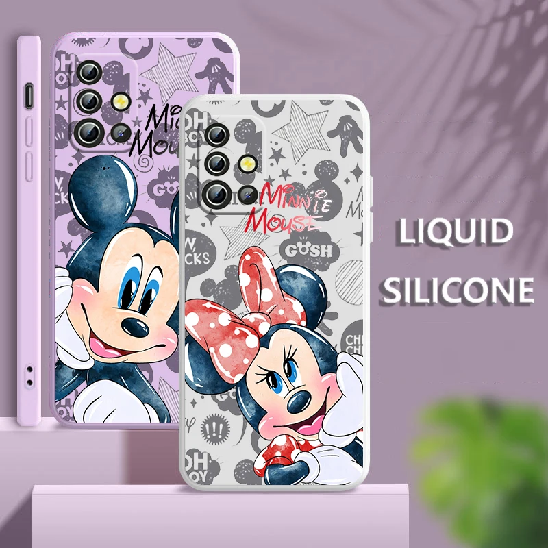 

Disney Mickey Cool Phone Case For Samsung A54 A34 A04 A14 A13 A12 A31 A91 A81 A71 Core Lite Liquid Rope Cover