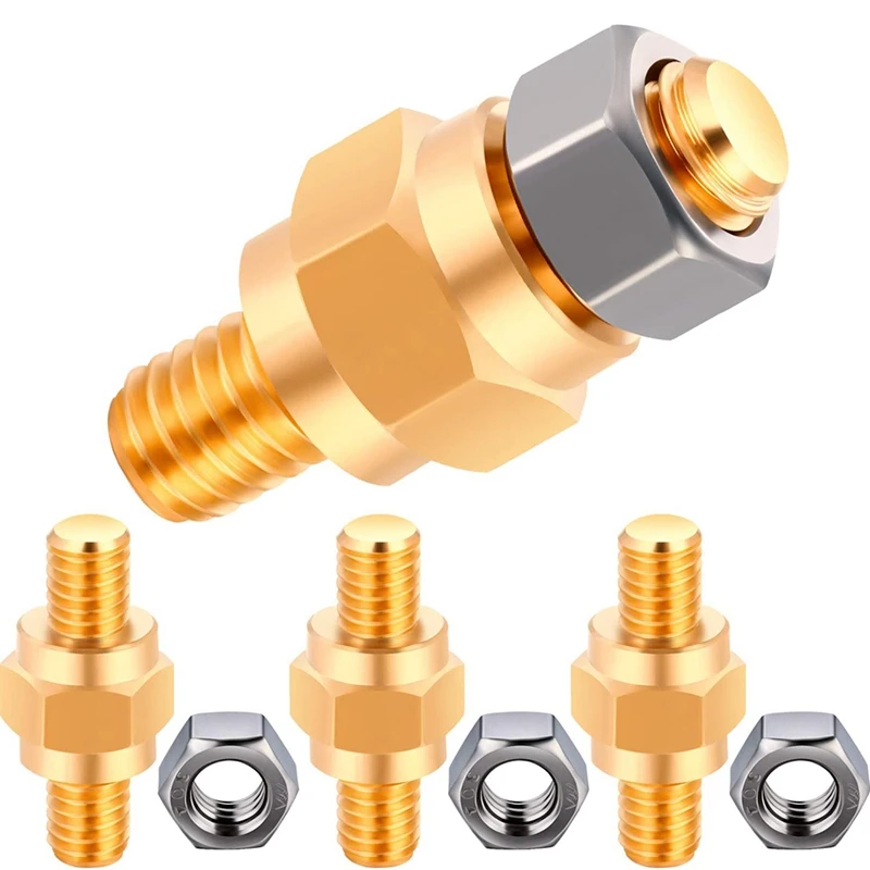 

8 Pieces Side Post Battery Terminal 3/8 16 Bolts Side Battery Post Adapter Standard Battery Post Stud Extender Screws