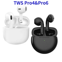 pro 4 pro6 bluetooth 5 0 earphones tws wireless headphone hifi music wireless earbuds sports hd call headset for smart phone