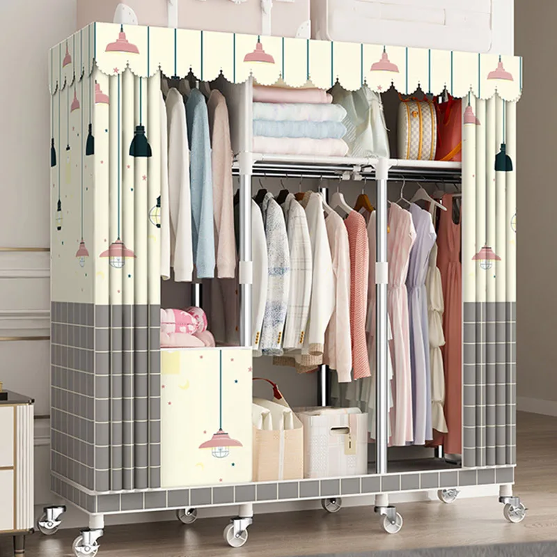 

System Mobile Closet Storage Organizer Bedroom Cupboard Wardrobe Foldable Cabinet Display Armable Muebles Bondage Furniture
