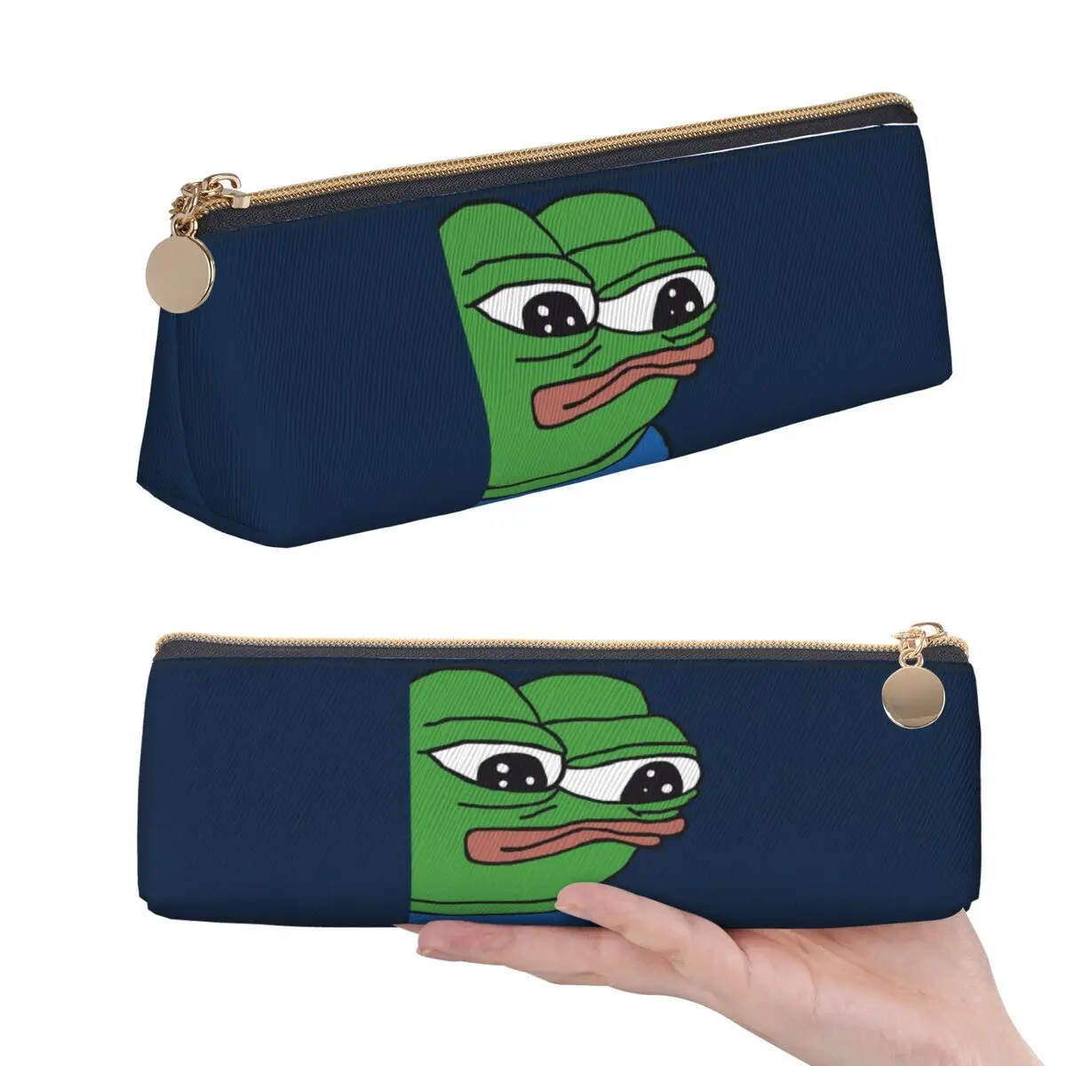 Фото Пенал Pepe The Frog Apu Apustaja для мальчиков и девочек, школьный пенал, сумка для ручек, канцелярские принадлежности, сумка-держатель для ручек №1