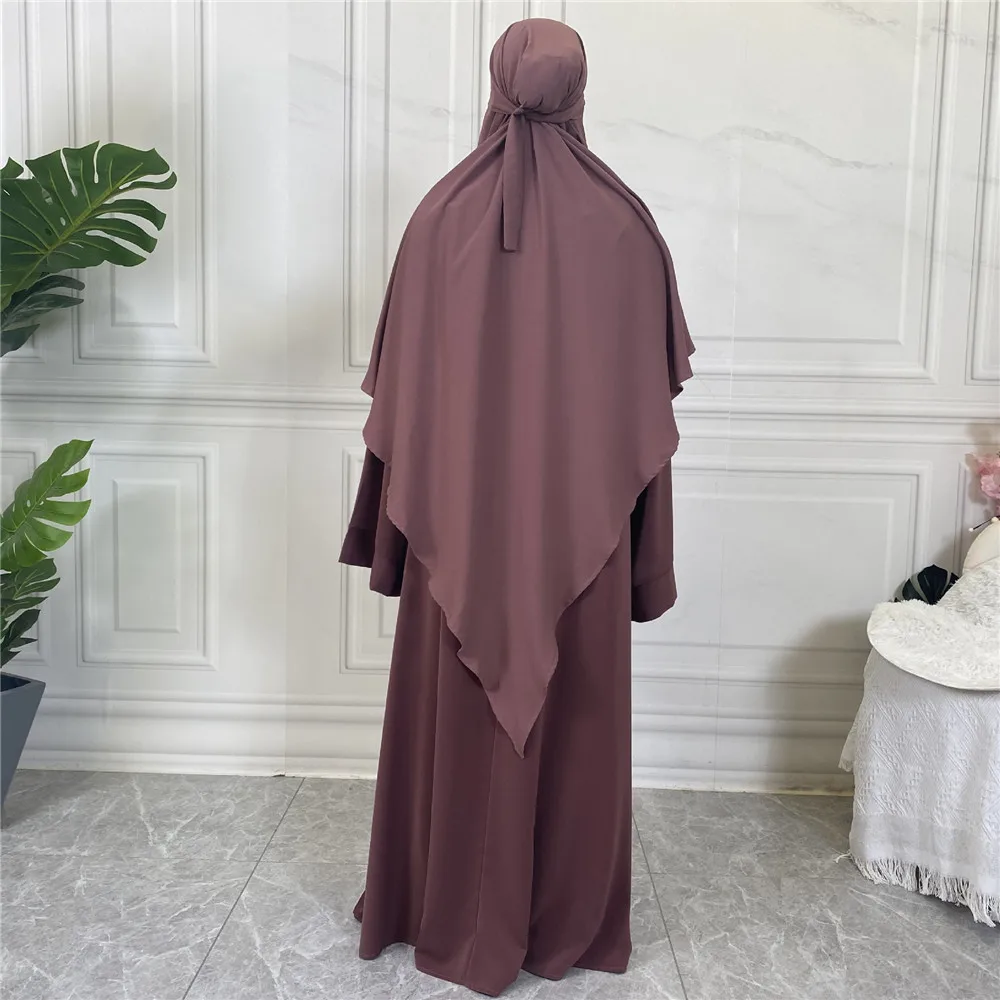 

Long Khimar Muslim Abaya Jilbab Modest Prayer Garment Overhead Hijab Scarf Islamic Burqa Ramadan Turkey Arab Headscarf Clothing