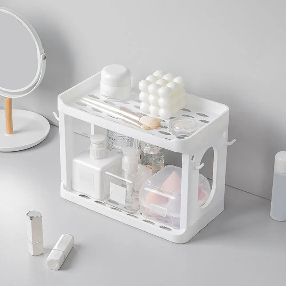 

Stable Desktop Organizer Double-layer Lightweight Sundries Storage Shelf for Kitchen Makeup Storage Rack Desk Storage Shelf