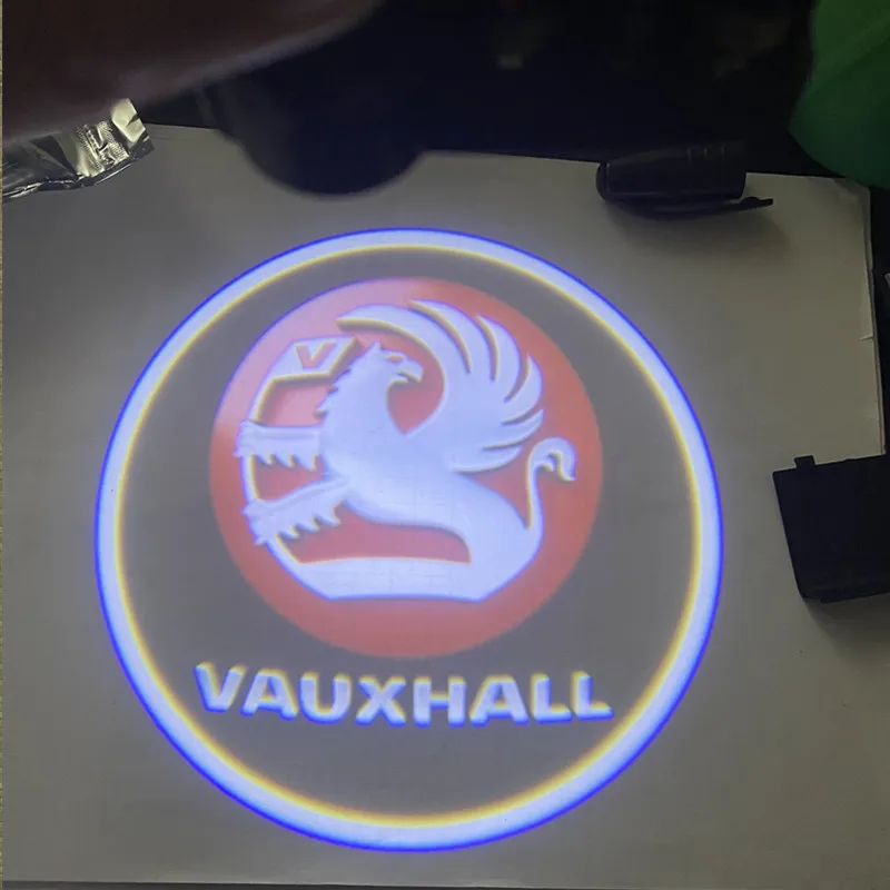 

2PCS For Vauxhall Corsa D Astra G GTC J H Vectra Zafira Led Car Door Emblem Lamps Luces Projector Light Car Goods Accessories