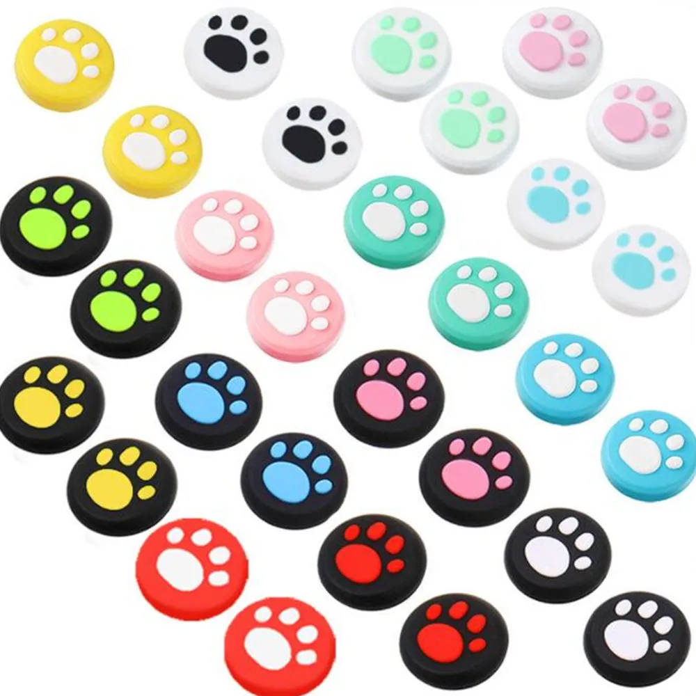 200 PCS Silicone Cat Claw Analog ThumbSticks Gaps for Dualshock 5 4 PS5 PS4 Controller Grips for XBox ONE Series S X 360