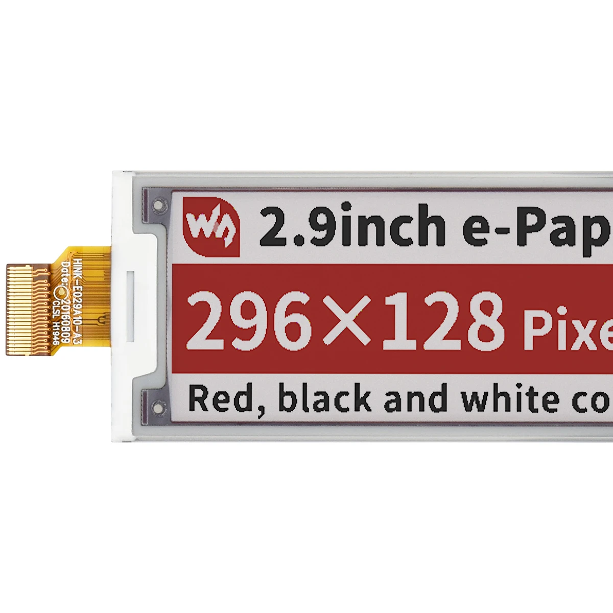Электронная бумага Waveshare 2,9 дюйма (B), E-Ink, необработанный дисплей 296X128, красный/черный/белый, без ПП